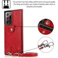 thumbnail image 3 of Galaxy Note 20 Ultra PU Leather Wallet Case,Necklace Crossbody Lanyard Case Cover with Card Holder Adjustable Detachable Anti-Lost Neck Strap Case for Samsung Galaxy Note 20 Ultra,6.9",Red, 3 of 14