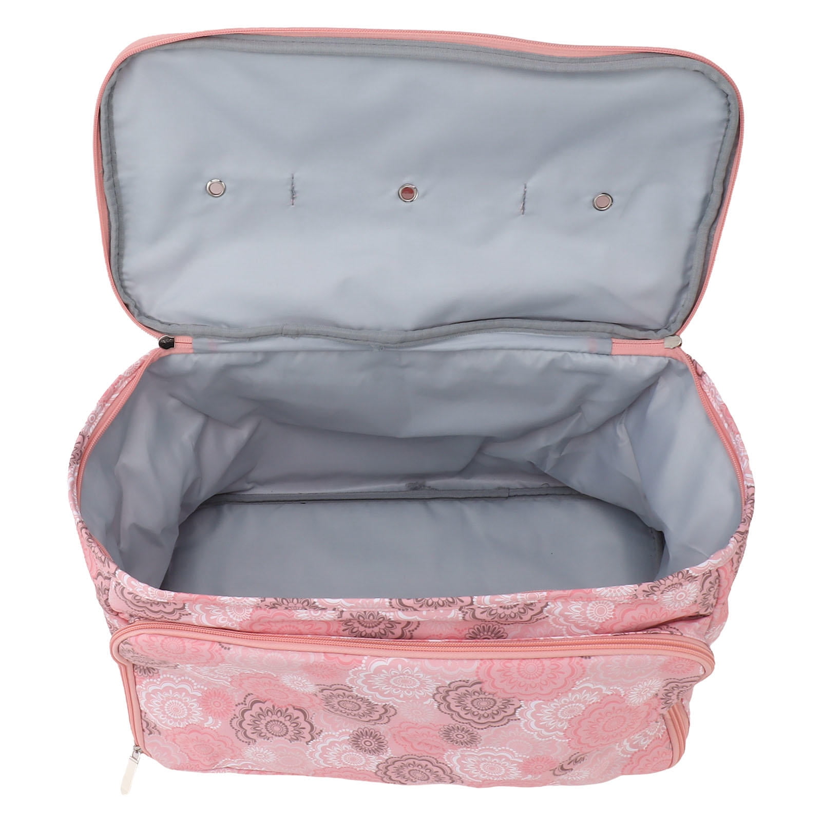 YAHHU Pink Oxford Knitting & Crochet Organizer Bag – Durable, Waterproof, Multi‑Pocket Storage for Yarn, Needles & Sewing Supplies
