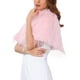 thumbnail image 4 of INSPIRE CHIC Cárdigan de noche de mujer de piel sintética con cuello de lazo para bodas elegantes 2XL Rosa, 4 of 6