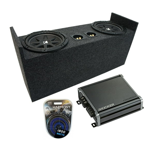 1987-2006 Jeep Wrangler YJ TJ Kicker Comp C10 Dual 10 Custom Sub Box CXA8001 Amp