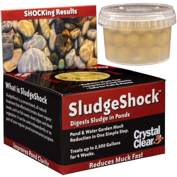 CrystalClear SludgeShock, Natural Live Pond Muck Remover Balls for Koi Fish Ponds & Water Gardens