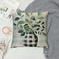 thumbnail image 2 of PHYHOO Spring Farmhouse Pillow Covers Buffalo Plaid Floral Truck Pillowcases Bloom Flower Home Decor Eucalyptus Leaves Cushion Cases for Sofa, 2 of 5