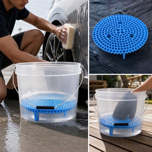 BUDAO00 Car Wash Bucket Grit Guard Insert, Dirt Trap Filter Screen for Separating Sediment from Wash Water, Detailing Bucket Accessory for Car Washing, Mitts and Sponges, 10.51 Inch
