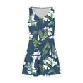 thumbnail image 4 of Pisexur Robe d'Été pour Femme, Robe Midi Sans Manches, Imprimé Floral, Style Décontracté, avec Poche, Tailles P à 2TG, 4 of 6