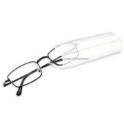 Equate Jordan Value 2-Pack Unisex Rectangular Reading Glasses with Case, Black/Gunmetal, +2.50