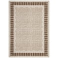 thumbnail image 5 of Nanan 8'x10' Machine Washable Area Rug Classic Solid Striped Wavy Border Non-Slip Indoor Floor Carpet for Living Room Bedroom Entryway, Brown, 5 of 8