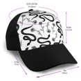 thumbnail image 2 of Yiaed Hand Drawn Snake Print Baseball Cap Dad Hat Polo Style Plain Blank Adjustable Size, 2 of 5