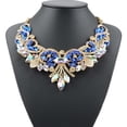 thumbnail image 4 of SmartBy Colorful Rhinestone Flower Pendent Chain Choker Statement Collar Bib Necklace, 4 of 7
