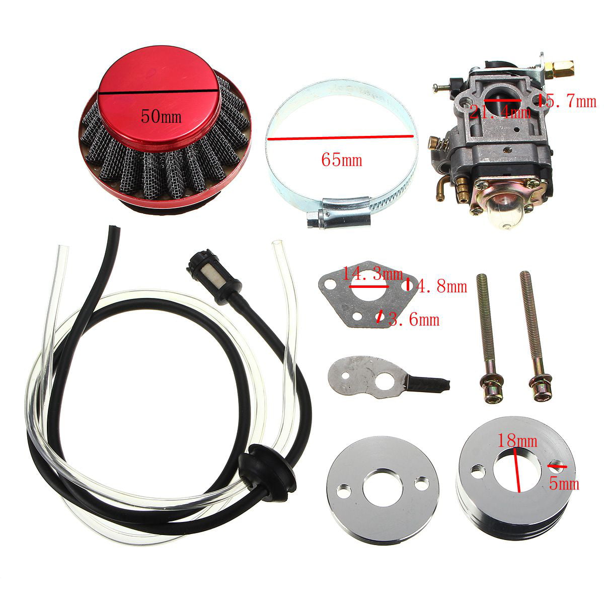Carburetor Air Filter Intake Manifold Kit Fit 33cc 43cc 47cc 49cc 50cc 52cc ATV 