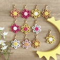 thumbnail image 6 of Daisy Groovy Party Favors Boho Woven Macrame Groovy Flowers Keychains Daisy Keychain for Boho Themed Birthday Carnival Party Return Gift, 6 of 6