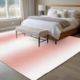 thumbnail image 4 of Coral Red White Area Rug 5x7 FT, Non Slip Bedroom Throw Carpet, Modern Gradient Vertical Stripes Geometric Washable Soft Floor Carpet Non-Shedding Rug for Dining Room Bedside Classroom Desk, 4 of 9
