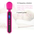 thumbnail image 3 of Rulwuck Powerful Handheld Personal Wand Massager with 10 Pulse Settings for Relieving Full Body Massage of Back Massager, Deep Tissue, Neck, Shoulder, Waist, and Leg Muscles,black,Mini wand massager, 3 of 9