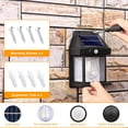 thumbnail image 4 of Gytobytle 2 PACK Solar Wall Lights Outdoor, Dusk to Dawn Porch Lights Fixture, Solar Wall Lantern with 3 Modes & Motion Sensor, 4 of 8