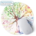 thumbnail image 2 of BOSOBO Mouse Pad, Personalized Round Mousepad, Cute Mouse Mat with Design, Small Rubber Gaming Mouse Pad with Stitched Edges, Office Mouse Pad for Women Men Kids, 7.9" x 7.9", Colorful Tree of Life, 2 of 7