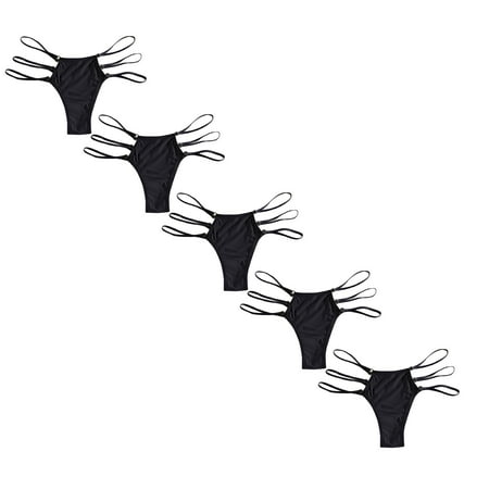 

Womens Underwear Brief Seamless Invisible Bikini No Show Nylon Spandex Panties5PC