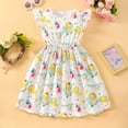 thumbnail image 2 of UFOUND Toddler Children Girls Dresses Short Sleeve Cartoon Prints Dress Sundress Trendy Toddler Dailywear, 2 of 4