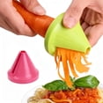 thumbnail image 2 of Spiral Vegetable Slicer, Handheld Carrot Radish Shredder for Kitchen Salad Meal Prep, 2 of 7