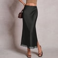 thumbnail image 1 of MuXiKeJi Clothes Women's Satin Maxi Skirts 2026 Spring High Waisted Flowy Long Silk A Line Elegant Business Casual Formal Slip Skirt, 1 of 5