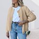 thumbnail image 5 of Suéter de cuello redondo para mujer cárdigans cómodos abrigo elegante prendas de vestir para primavera y otoño, 5 of 7
