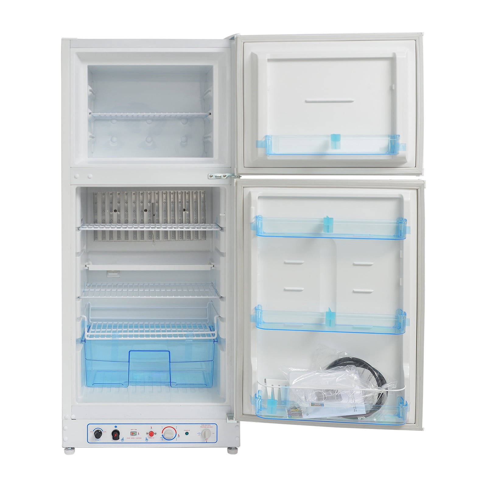 Smad 6.5 Cu ft Propane Refrigerator with Freezer LPG Fridge Cabin Camper Gas Fridge RV Home