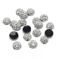 thumbnail image 6 of U8MO 500 Black Silver Acrylic Round Flatback Dotted Rhinestone Gem beads 6mm, 6 of 8