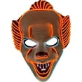 thumbnail image 2 of Studio Halloween Horror Clown Mask 2-Color Orange White Party Wire EL Light Up Accessory, 2 of 2