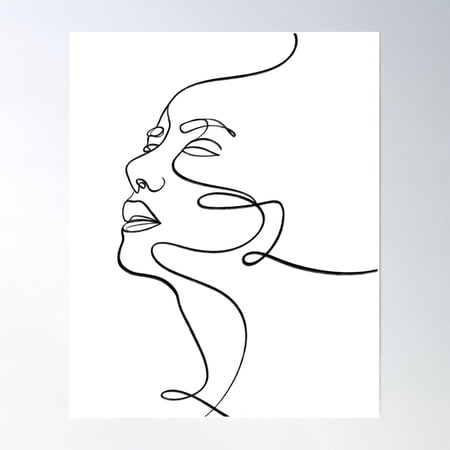 Flora—Abstract Face Minimal Line Art Poster Wall Art Home Decor Office Wall Art