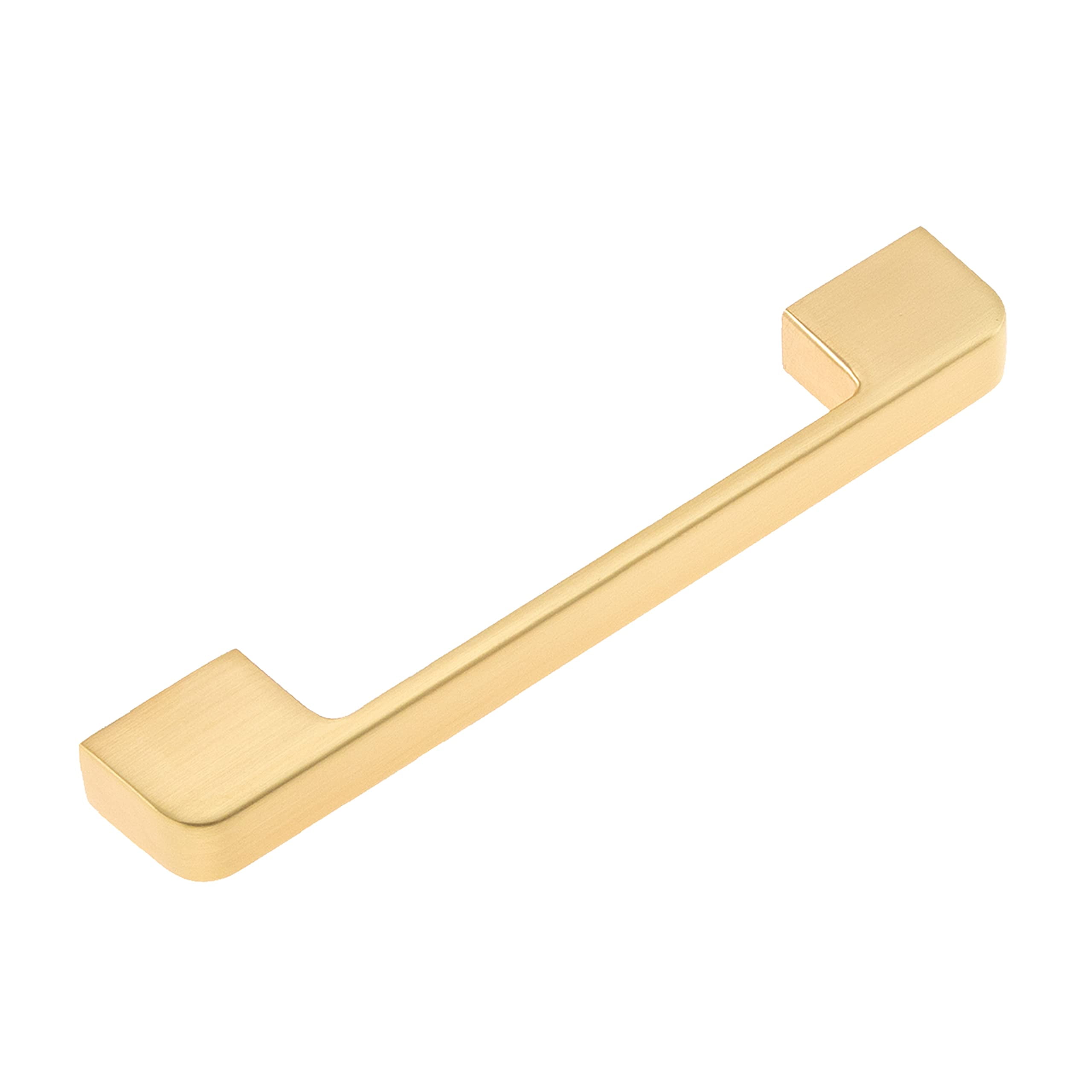 Utopia Alley 5pcs Marino Pull Handle - Decorative Cabinet Drop Pull Handles- Vintage Cabinet Hardware with Hand Finished Brushed Brass - Metal Drawer Pull Handle, 5.0" Center to Center