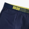 thumbnail image 6 of JoveMarine Men's Underwear Men's 5-Pack Multicolor Boxer Briefs with Letter Print Casual Sports Underwear Set for Gym Travel and Gift Blue L, 6 of 6