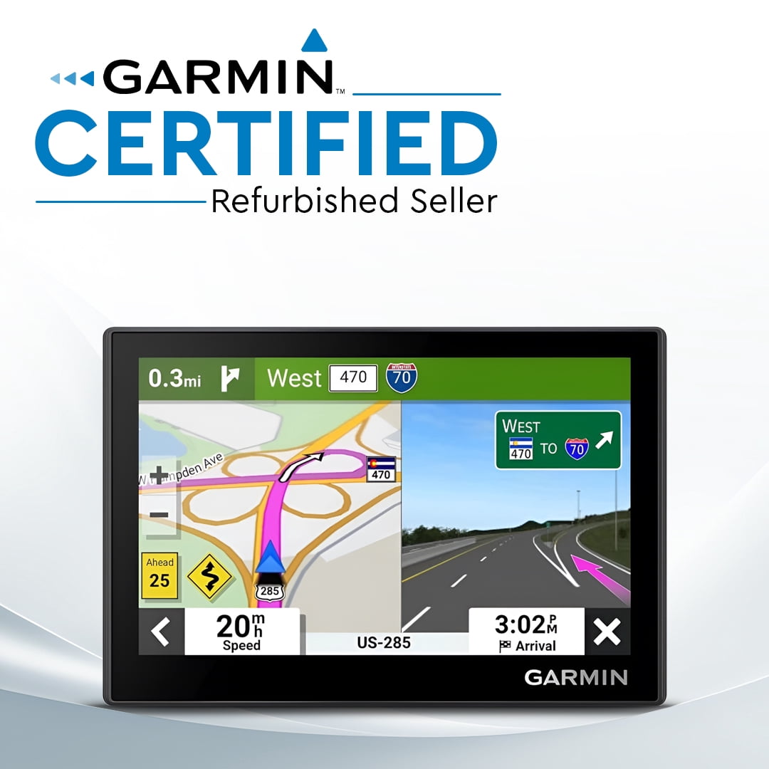 Restored Garmin Drive 53 GPS Navigator, 5" Touchscreen, Driver Alerts, (Refurbished)