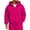 Hot Pink, variant on Rexolia Mens Full Zip Hoodie Long Sleeve Solid Color Plain Hooded Sweatshirt Casual Track Jacket Fall Spring Lightweight Hot Pink L