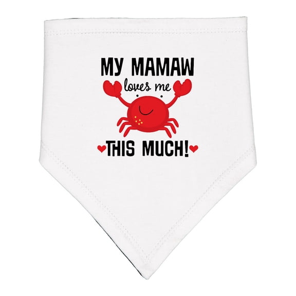 Inktastic Mamaw Loves Me Grandson Baby Bandana Bib