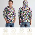 thumbnail image 3 of Colorful Leopard Print Pattern Oversized Hoodies For Men Teen Pullover With Pocket Mens Pullover Hoodie Sweatshirt S-5XL, 3 of 6