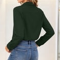 thumbnail image 4 of IUYRTFE Women Lapel Collar Button Down Long Sleeve Shirt for Casual Office Daily Wear, 4 of 6
