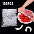 thumbnail image 2 of Disposable Food Cover Food Grade Plastic Elastic Food Lids Wrap Bags Refrigerator Fresh-keep Bag For Fruit Vegetable, 2 of 7