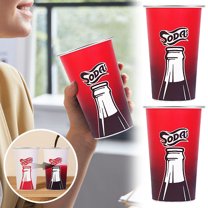 Forestwhale Color Changing Aluminum Cups -15oz Set of 2 -Cold Activated to Red & Blue- Party Mugs -Reusable Drinkware Gift #A3