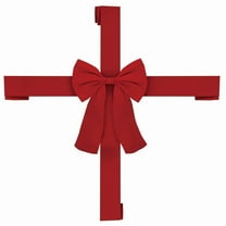 13X8.8Ft Large Christmas Cabinet Door Ribbon Bow, Giant Christmas Door Wreath Bows for Fireplace Door Party Holidays Wrapping Decorations(Dark Red)