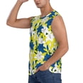 thumbnail image 3 of Haiem Men's Lilies Flowers Print Tank Tops Summer Sleeveless Cut Off Workout T-Shirts Fitness Vest Athletic Undershirts-Medium, 3 of 8