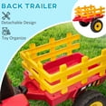 thumbnail image 4 of Aosom 12V Electric Ride on Tractor with Trailer, 25W Dual Motors, Red, 4 of 10