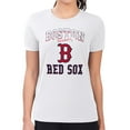 thumbnail image 4 of Women's G-III 4Her by Carl Banks White Boston Red Sox Super-Slim Fit Lightweight Team Logo Graphic T-Shirt, 4 of 5