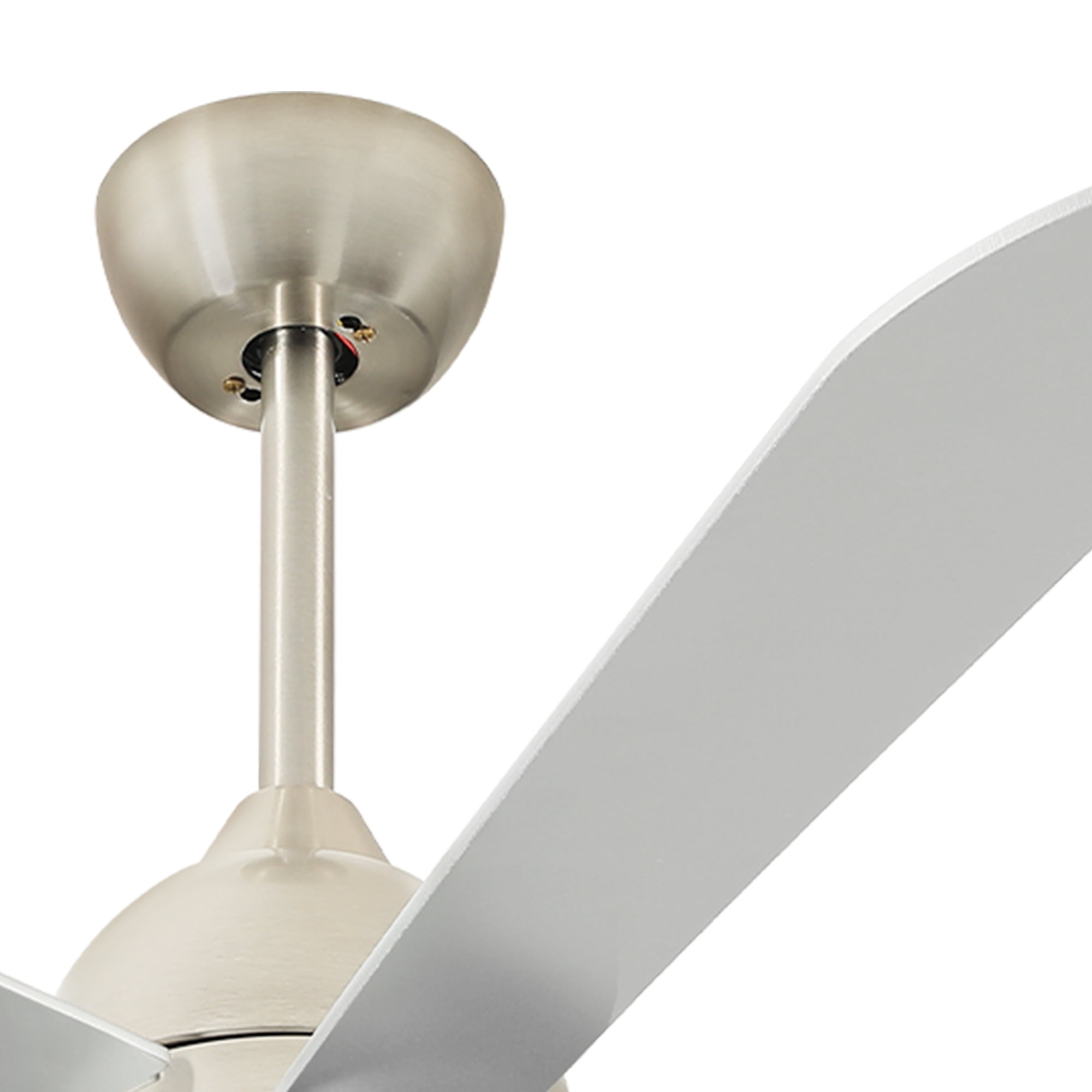 Uforic 52 inch Indoor Ceiling Fan with Light and Remote Control,Quiet 6-Speed Reversible DC Motor, 5 Blades - Silver
