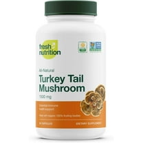 Fresh Nutrition Organic Turkey Tail Mushroom Supplement - DNA Verified - 90 Caps