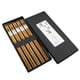 thumbnail image 2 of Fiudx Juego de Palillos Japoneses de Madera, Agarre Antideslizante, Madera Natural, Fáciles de Limpiar, Reutilizables, Ideales para Sushi, Fideos, Bento, Uso Doméstico y En Restaurantes, Juego de 5 P, 2 of 7