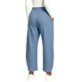 thumbnail image 4 of FchengtaiS Women's Barrel Ankle Pants Quick Dry Baggy Wide Leg Hiking Pants Casual Elastic Waist Athletic Pants with Pockets, 4 of 7