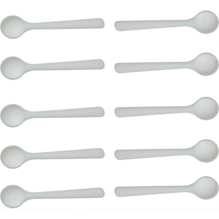 250 Mg Pack of 10 White Measuring Smidgen Micro Scoop 0.5 Ml PP Lab  Measuring Mini Spoons for Powder Measurement or Baking - Static-Free  Plastic Tiny