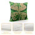 thumbnail image 4 of Ullo0ord Spring Home Decor Pillow Covers Watercolor Floral Flowers Blooming Green Leaves with Inspirational Quote Words Throw Pillow Case Sofa Couch Chair Bed Cushion Cover (WS-Patrick's, ") 12x12in, 4 of 5