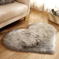thumbnail image 1 of Soft Artificial Plush Rug Chair Cover Warm Hairy Carpet Seat Pad Modern Style Home Decoration gray, 1 of 5