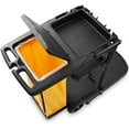 thumbnail image 4 of Commercial Janitorial Cleaning Cart on Wheels - Black Housekeeping Caddy with Cover, Shelves and Vinyl Bag$$Tools, 4 of 7