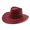 Claret, variant on Western Cowboy Top Hat Wide Brim Cowgirl Hat Jazz Hat for Sun Hat for Outdoor Tr