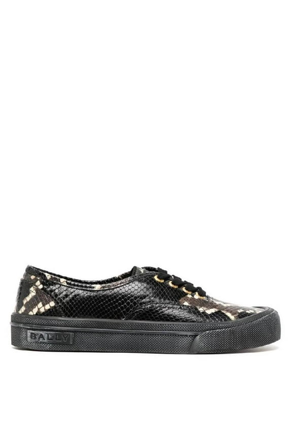 Lyder Snakeskin-Effect Low-Top Sneakers, Brand Size 40 ( US Size 7 )